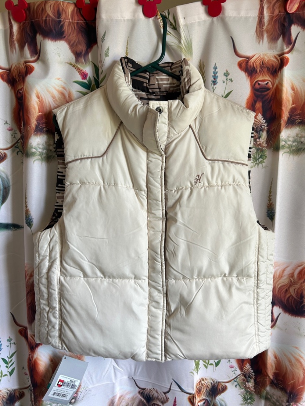 Hooey Reversible Puffer Aztec Vest